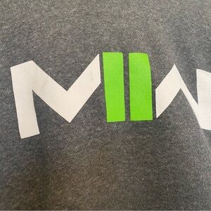 Call of Duty Gray and Green Graphic Hoodie